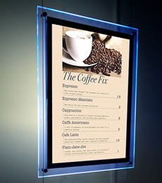 LED Light Pocket Menu Display